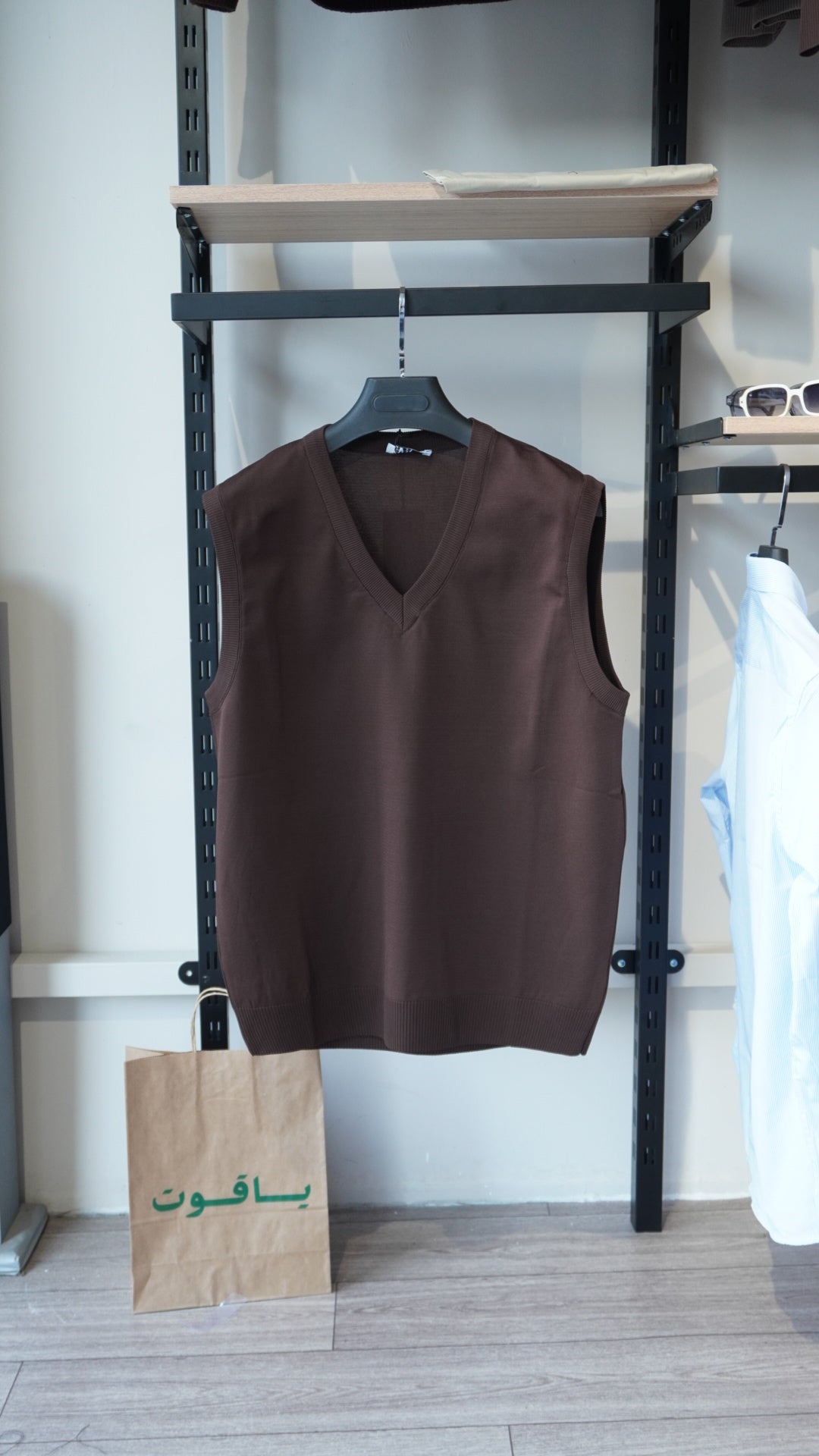 Brown Cotton Zara Vest